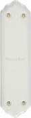5000 Heritage Brass Shaped Fingerplate 280x76mm Plain White