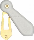 7030 Heritage Brass Covered Escutcheon White Crackle