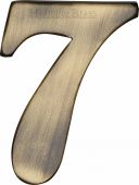 C1568 7-AT Heritage Brass Numeral 7 Self Adhesive 51mm (2") Antique Brass Finish