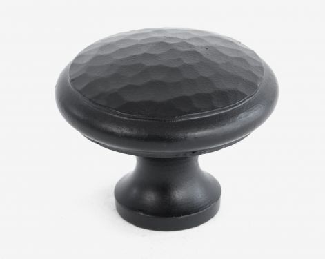 Click Here To Enlarge This Photo Of 33993 From The Anvil Black Beaten Cupboard Knob - Large