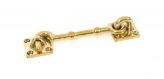 83548 From The Anvil Polished Brass 4'' Cabin Hook