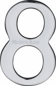C1568 8-PC Heritage Brass Numeral 8 Self Adhesive 51mm (2") Polished Chrome Finish