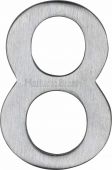 C1568 8-SC Heritage Brass Numeral 8 Self Adhesive 51mm (2") Satin Chrome Finish