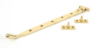 33751 From The Anvil Polished Brass 12'' Peardrop Stay
