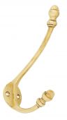 83525 From The Anvil Polished Brass 6 1/2'' Hat & Coat Hook