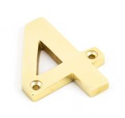 83714 From The Anvil Polished Brass Numeral 4