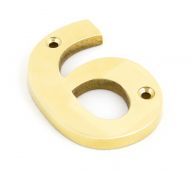 83716 From The Anvil Polished Brass Numeral 6