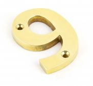 83719 From The Anvil Polished Brass Numeral 9