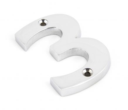Click Here To Enlarge This Photo Of 83723 From The Anvil Polished Chrome Numeral 3