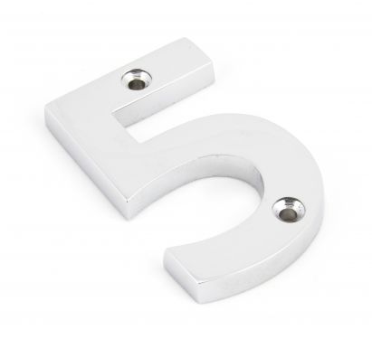 Click Here To Enlarge This Photo Of 83725 From The Anvil Polished Chrome Numeral 5