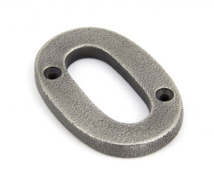 Click Here To Enlarge This Photo Of 83730 From The Anvil Antique Pewter Numeral 0