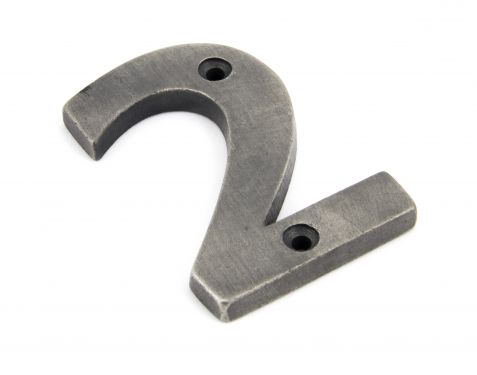 Click Here To Enlarge This Photo Of 83732 From The Anvil Antique Pewter Numeral 2
