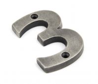83733 From The Anvil Antique Pewter Numeral 3