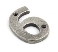 83736 From The Anvil Antique Pewter Numeral 6