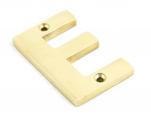 83801E From The Anvil Polished Brass Letter E