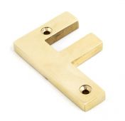 83801F From The Anvil Polished Brass Letter F