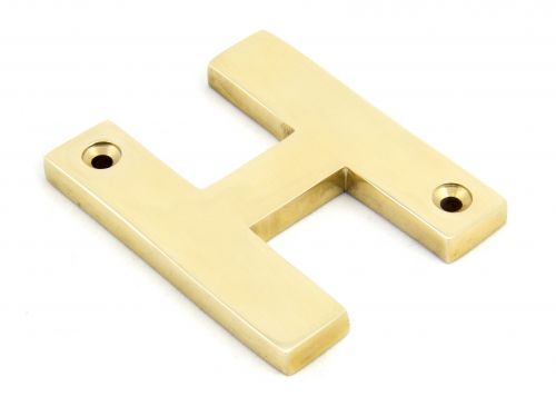 Click Here To Enlarge This Photo Of 83801H From The Anvil Polished Brass Letter H