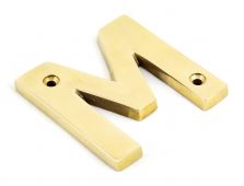 83801M From The Anvil Polished Brass Letter M