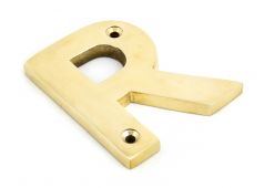 83801R From The Anvil Polished Brass Letter R