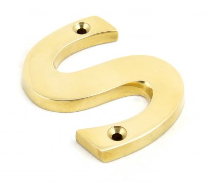 Click Here To Enlarge This Photo Of 83801S From The Anvil Polished Brass Letter S