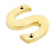 83801S From The Anvil Polished Brass Letter S
