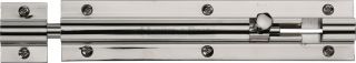 C1582 6-PNF Heritage Brass Door Bolt Straight 6" x 1 ¼" Polished Nickel Finish