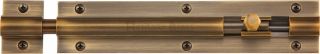 C1582 8-AT Heritage Brass Door Bolt Straight 8" x 1 ¼" Antique Brass Finish