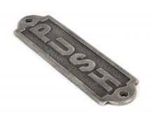 83683 From The Anvil Push Sign - Antique Pewter