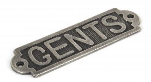 83686 From The Anvil Gents Sign - Antique Pewter