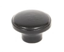 33371 From The Anvil Black Ribbed Cabinet Knob