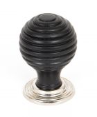 83869 From The Anvil Ebony & Polished Nickel Beehive Cabinet Knob - Small