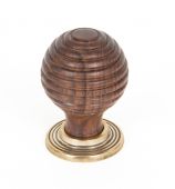 83875 From The Anvil Rosewood & Aged Brass Beehive Cabinet Knob - Small