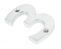 83923 From The Anvil Satin Chrome Numeral No '3'