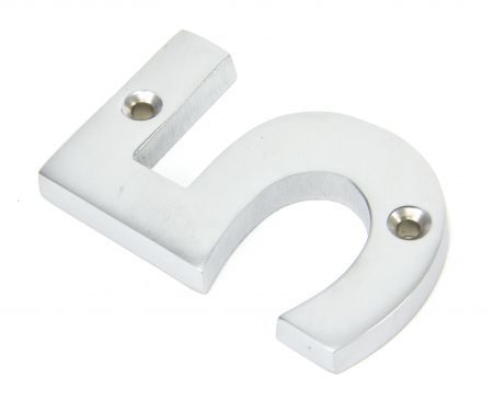 Click Here To Enlarge This Photo Of 83925 From The Anvil Satin Chrome Numeral No '5'