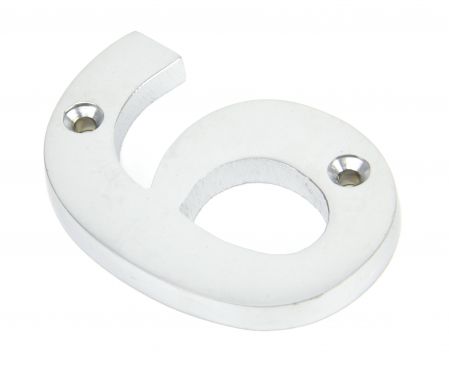 Click Here To Enlarge This Photo Of 83926 From The Anvil Satin Chrome Numeral No '6'