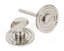 83824 From The Anvil Polished Nickel Round Bathroom Thumbturn