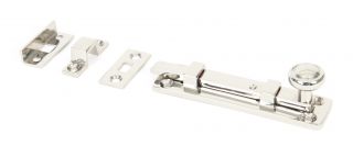 83611 From The Anvil Polished Nickel 4" Universal Knob Bolt Straight