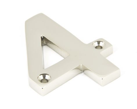 Click Here To Enlarge This Photo Of 90314 From The Anvil Polished Nickel Numeral No '4'