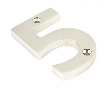 Click Here To Enlarge This Photo Of 90315 From The Anvil Polished Nickel Numeral No '5'