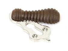91534 From The Anvil Rosewood & Polished Nickel Beehive Escutcheons