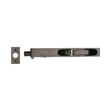 Click Here To Enlarge This Photo Of C1680 10-MB Heritage Brass Lever Action Flush Bolt 10" x .¾" Matt Bronze Finish