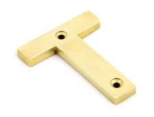 83801T From The Anvil Polished Brass Letter T