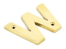 83801W From The Anvil Polished Brass Letter W