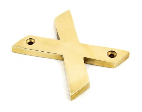 Click Here To Enlarge This Photo Of 83801X From The Anvil Polished Brass Letter X