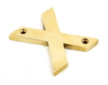 83801X From The Anvil Polished Brass Letter X
