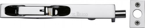 Click Here To Enlarge This Photo Of C1680 6-PC Heritage Brass Lever Action Flush Bolt 6" x .¾" Polished Chrome Finish