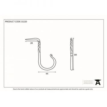 Click Here To Enlarge This Photo Of 33220 From The Anvil Beeswax Cup Hook - Large