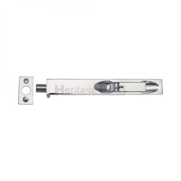 Click Here To Enlarge This Photo Of C1680 8-PC Heritage Brass Lever Action Flush Bolt 8" x .¾" Polished Chrome Finish