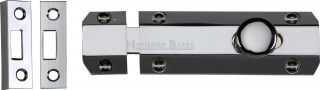 C1685 4-PC Heritage Brass Door Bolt Flat 4" Polished Chrome Finish