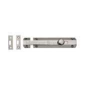 C1685 4-PNF Heritage Brass Door Bolt Flat 4" Polished Nickel Finish